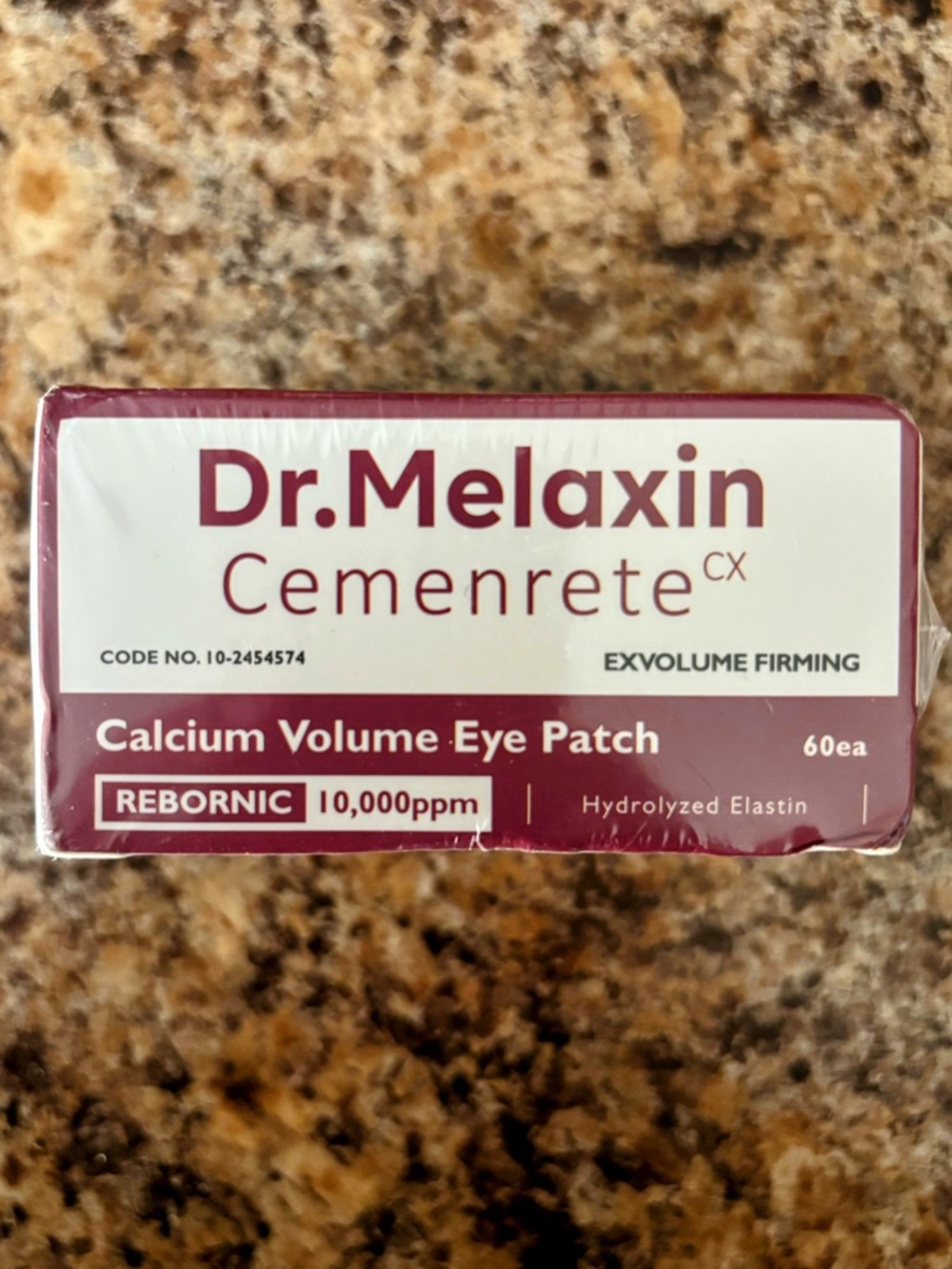 Dr. Melaxin Cemenrete Calcium Volume Eye Patch - Burgundy & White